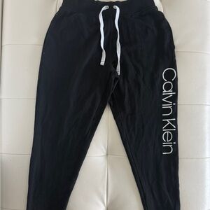 Calvin Klein Black Pants with White Accents